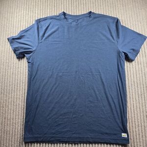 Vuori Mens Strato Tech Tee Blue Short Sleeve Lightweight Performance Comfy L